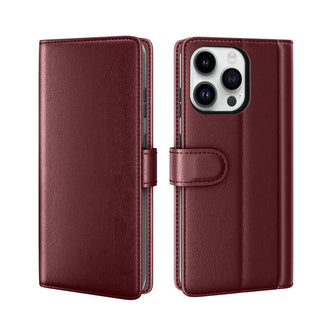 Genuine Leather Wallet Stand case for Iphone 14 Pro
