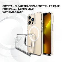 Crystal Clear Transparent TPU PC Case for iPhone 14 Pro Max with MagSafe