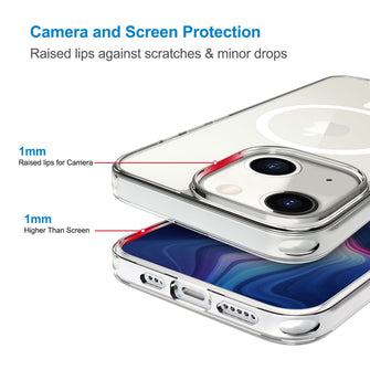 Crystal Clear Trasparent TPU PC TPU Case for Iphone 14 Plus with MagSafe