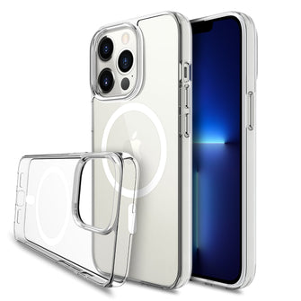 Crystal Clear Transparent TPU PC Case for iPhone 14 Pro with MagSafe