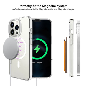 Crystal Clear Transparent TPU PC Case for iPhone 14 Pro with MagSafe