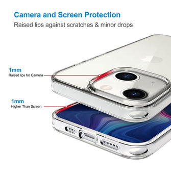 Crystal Clear Transparent TPU PC TPU Case for iPhone 14