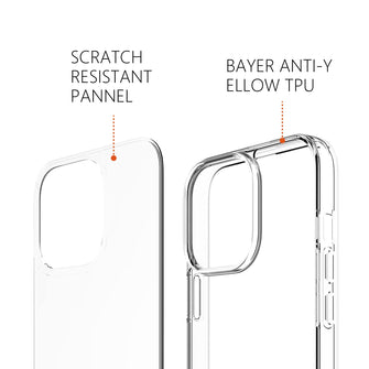 Crystal Clear Transparent TPU PC TPU Case for iPhone 14 Plus